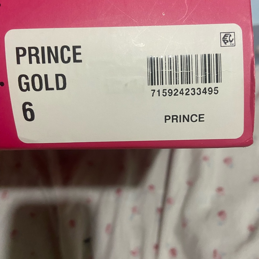 Prince Gold Tennis Shoes